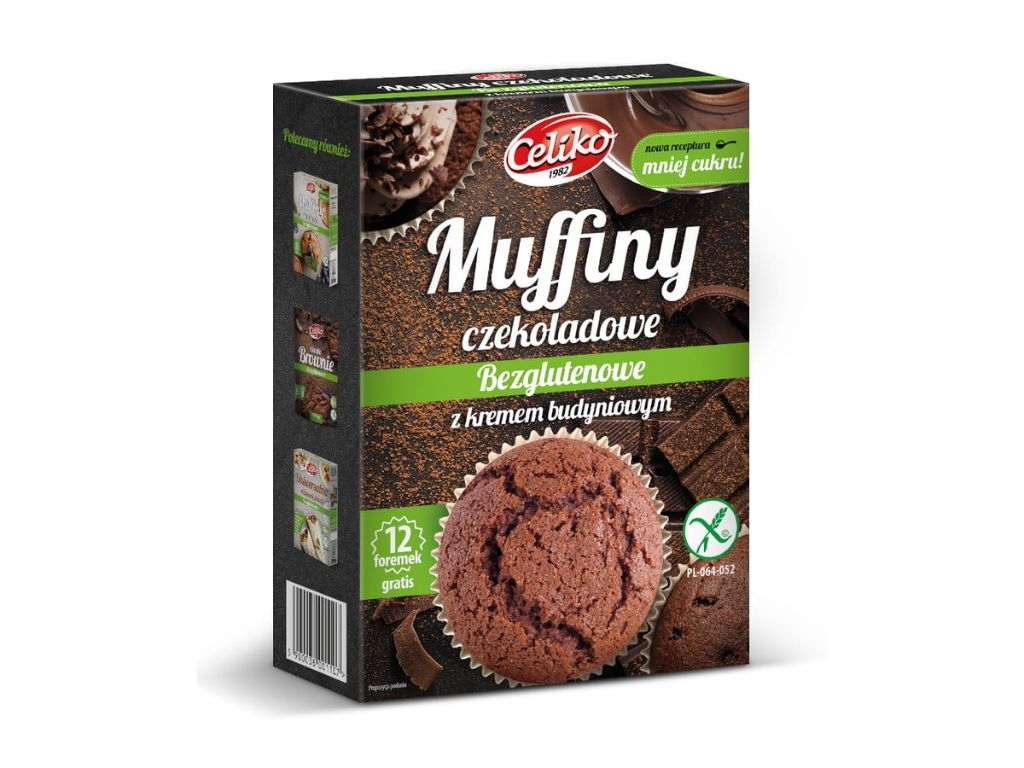 Muffiny czekoladowe z kremem budyniowym bezglutenowe 310g