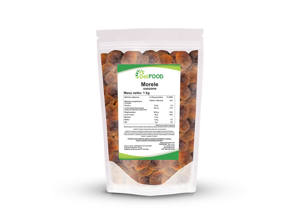 Morele suszone 1000G