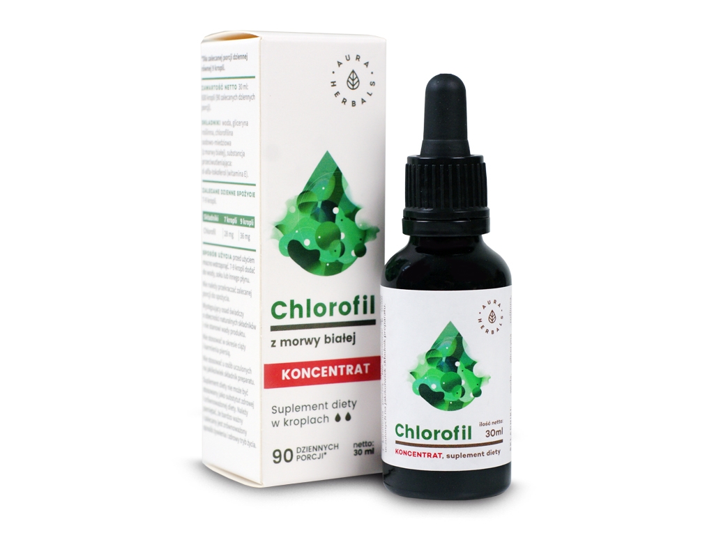Chlorofil z morwy białej 30ml Aura Herbals