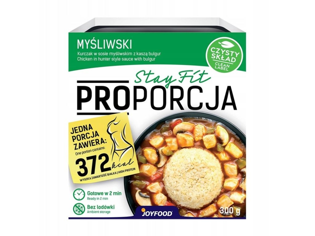 Danie gotowe kurczak w sosie myśliwskim z kaszą bulgur i warzywami PROporcja 300g