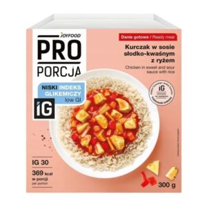 Danie gotowe kurczak w sosie słodko-kwaśnym z ryżem PROporcja 300g