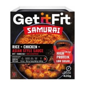 Danie gotowe ryż z kurczakiem w sosie azjatyckim Get it fit SAMURAI 420g