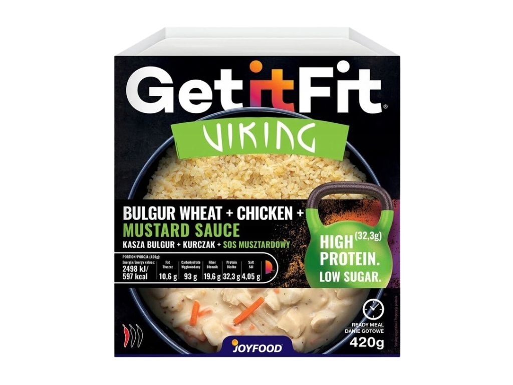 Danie gotowe kasza bulgur z kurczakiem w sosie musztardowym Get it fit VIKING 420g