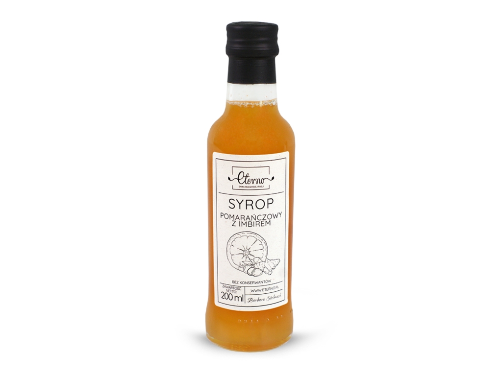 Syrop pomarańczowy z imbirem 200ml