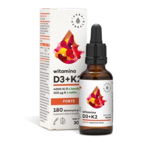 Witamina D3+K2 FORTE 4000IU Aura Herbals