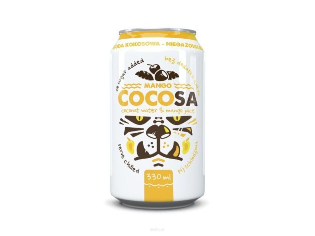 Woda kokosowa niegazowana z sokiem z mango NFC COCOSA 330ml