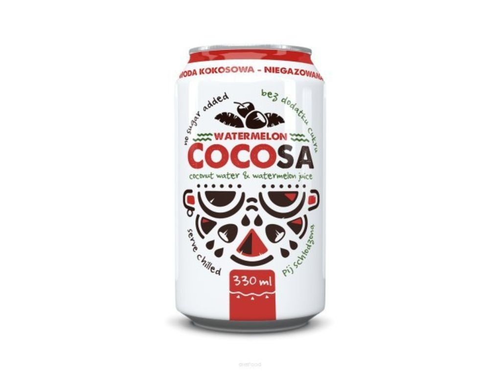 Woda kokosowa niegazowana z sokiem z arbuza NFC COCOSA 330ml