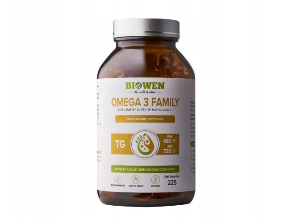 Omega 3 TG Family 720mg EPA, 480 DHA 225 kapsułki