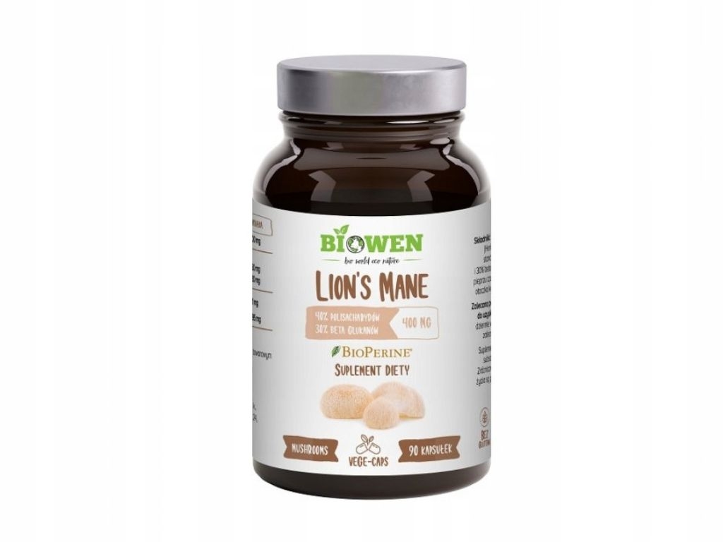 Ekstrakt z Lion’s Mane soplówka jeżowata 400mg 90 kapsułek