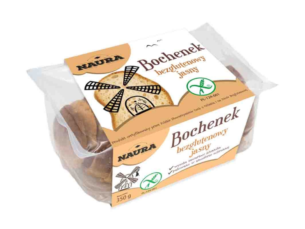 Bochenek bezglutenowy jasny krojony 350g