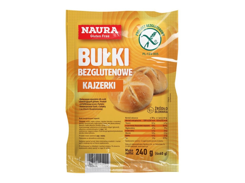 Bułki bezglutenowe kajzerki 240g