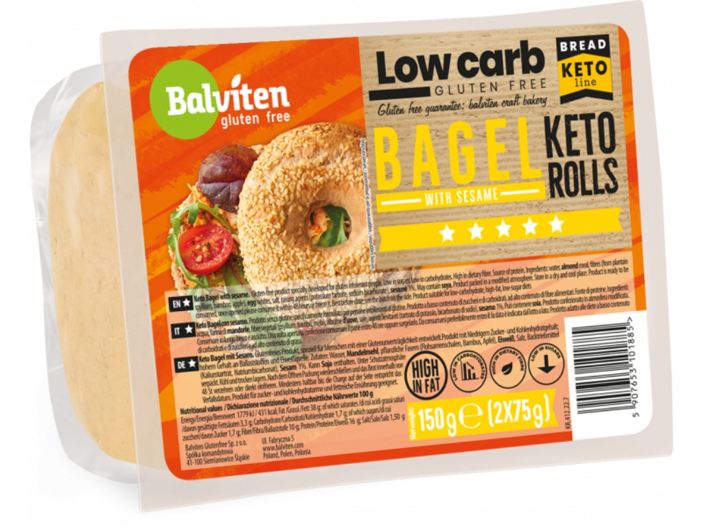 Bajgle z sezamem bezglutenowe (2szt) 150g