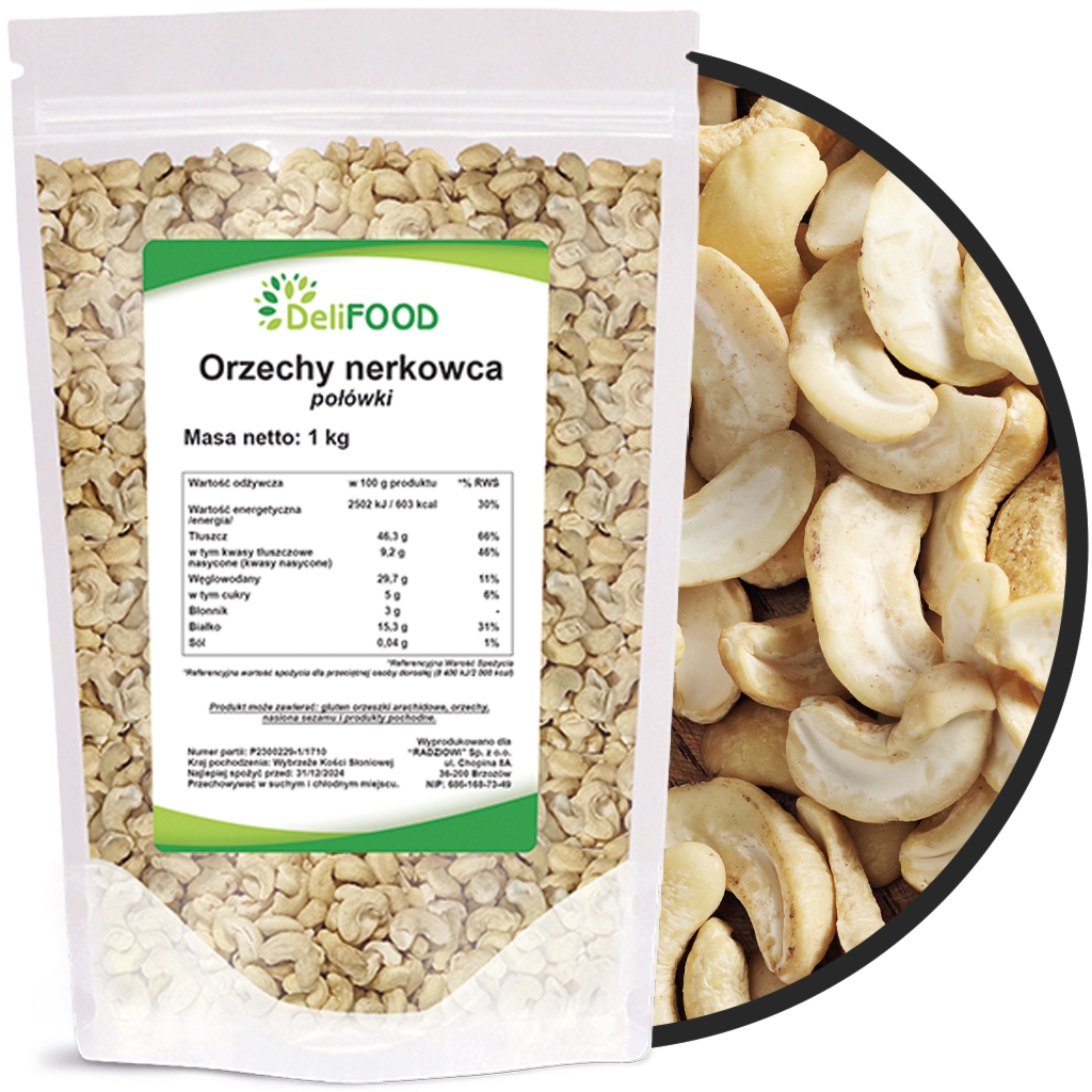 Orzechy nerkowca połówki 1kg