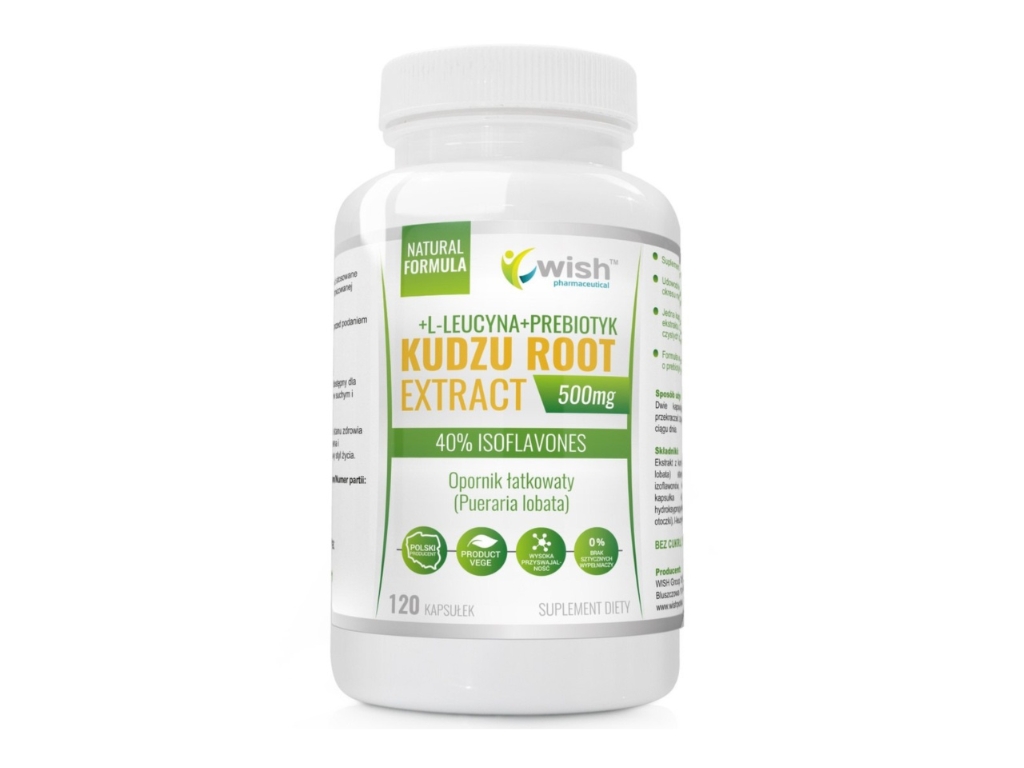 Kudzu Root 500mg 40% Isoflavones + L-Leucyna + Prebiotyk 60