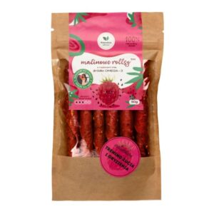 Malinowe rollsy z nasionami chia 50g
