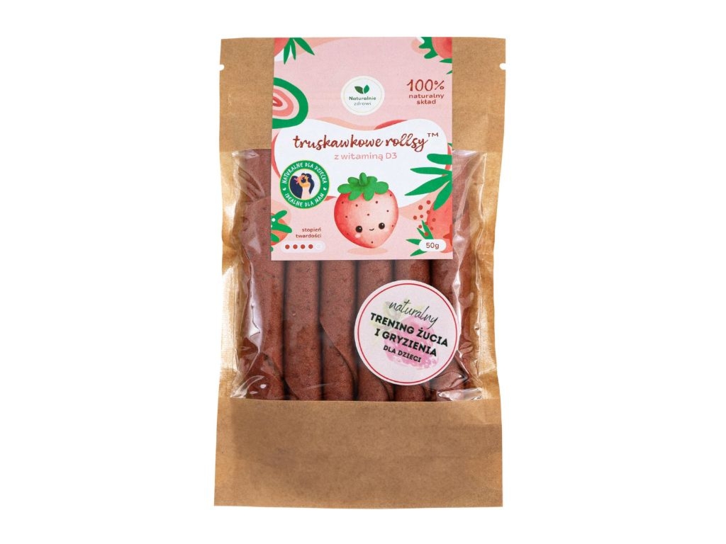Truskawkowe rollsy z witaminą D3 50g