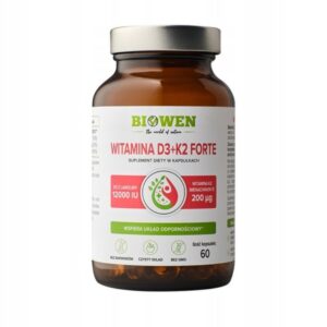 Witamina D3+K2 Forte 12.000iu 60 kapsułek