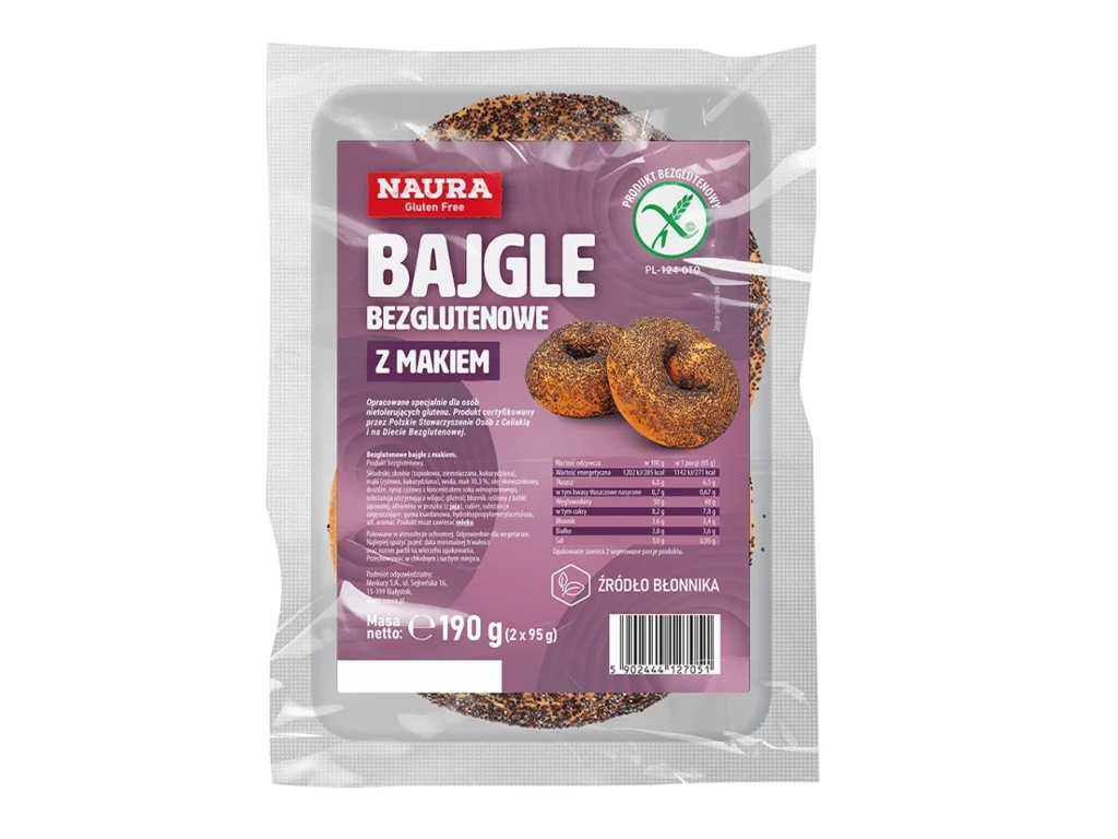 Bajgle bezglutenowe z makiem 190g