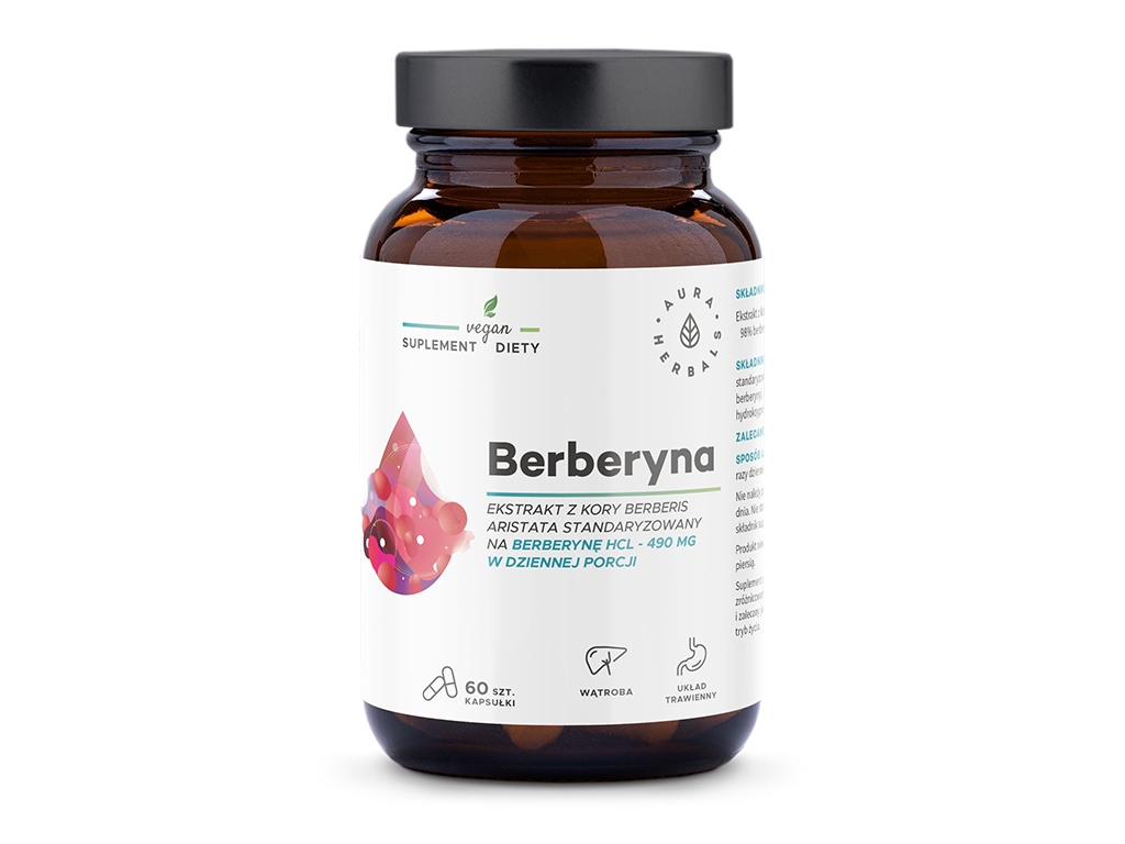 Berberyna 500mg 60 kapsułek Aura Herbals