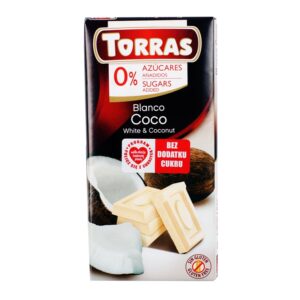 Czekolada biała z kokosem 75g Torras