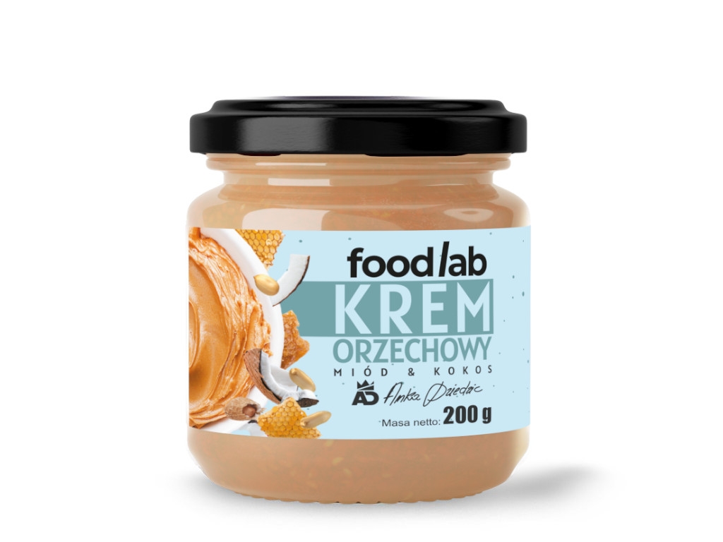 Krem orzechowy z miodem i kokosem 200g foodlab