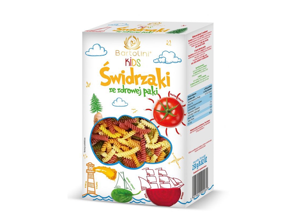 Makaron świdrzaki 250g Bartolini KIDS (dla dzieci)