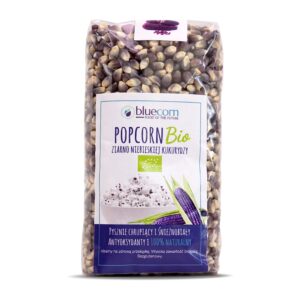 BIO Ziarna popcornu z niebieskiej kukurydzy 350g BLUECORN
