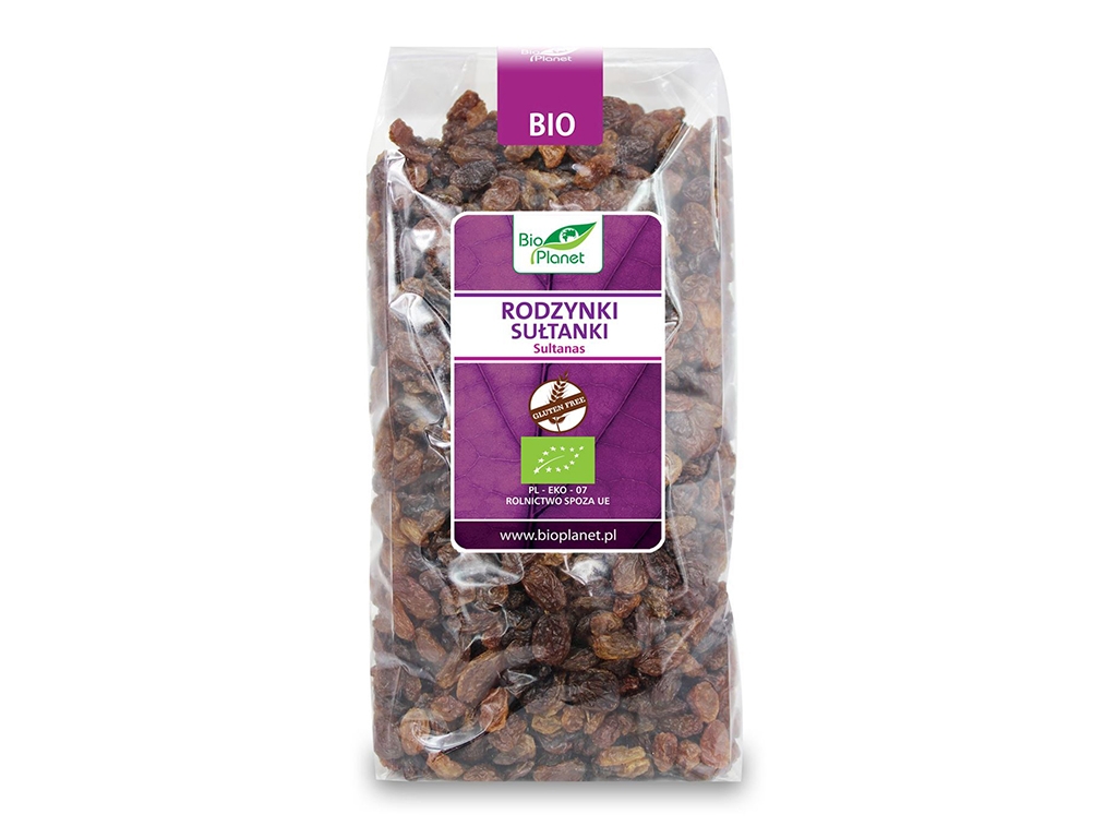 Bio Rodzynki Sułtanki bezglutenowe 1kg Bio Planet