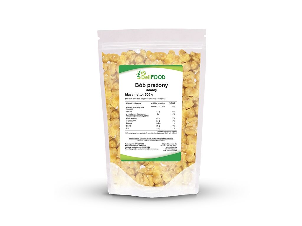 Bób prażony solony 500g