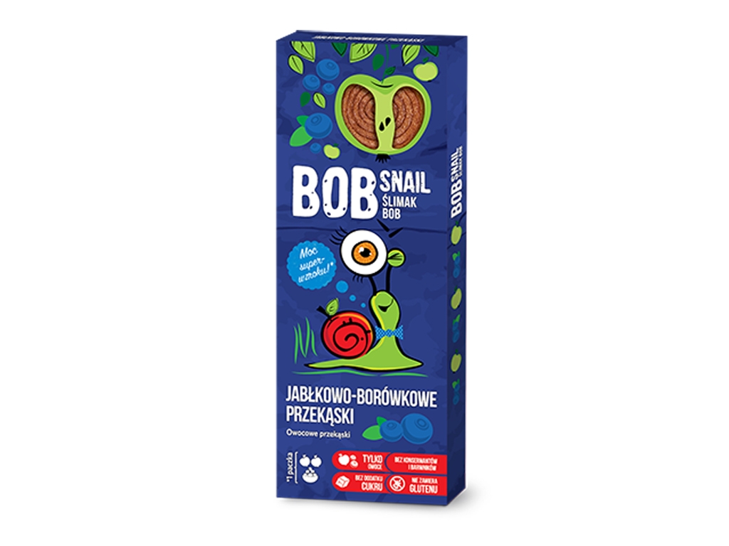 Przekąska jabłko-borówka kartonik 30g BobSnail
