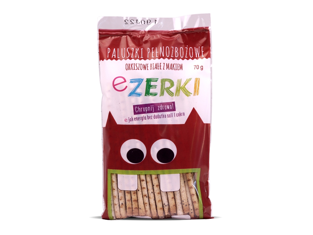Paluszki Ezerki orkiszowe białe z makiem 70g