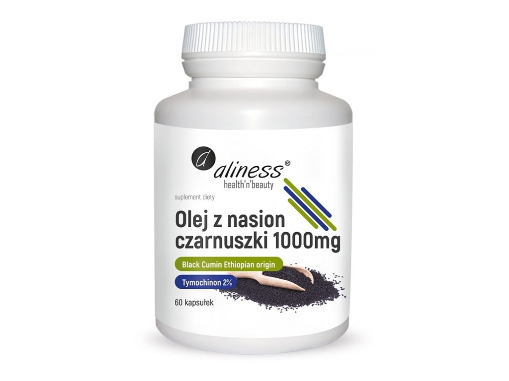 Olej z nasion czarnuszki 2% 1000mg 60kaps. Aliness