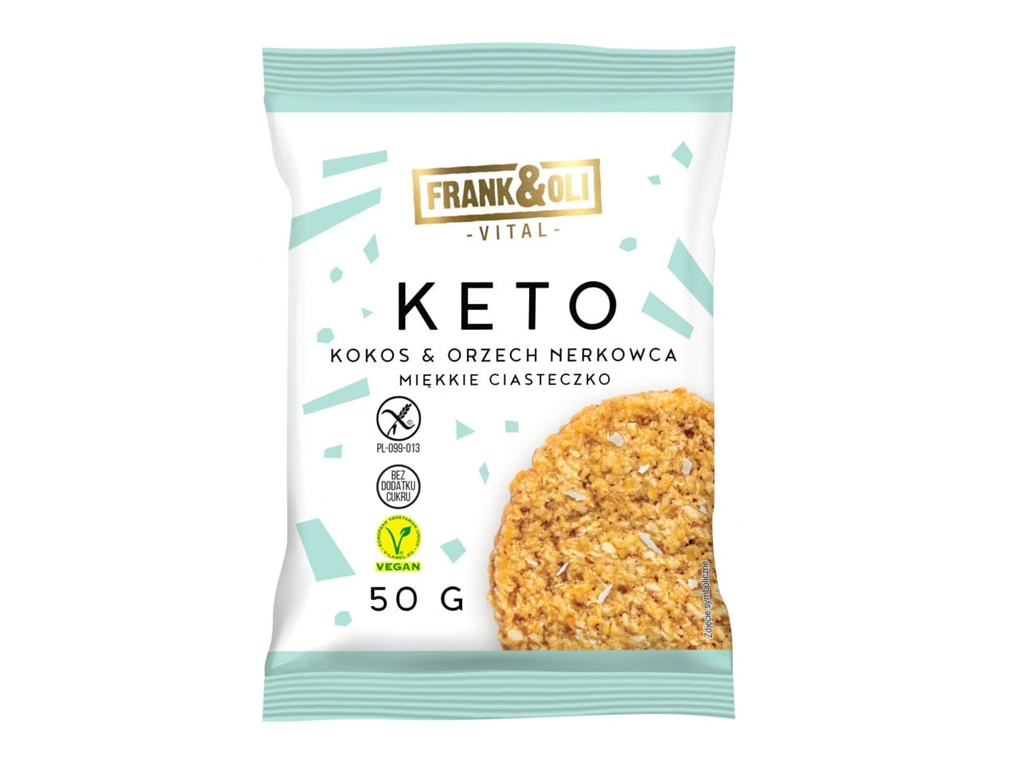 KETO Ciasteczko (kokos i nerkowiec) 50g - FRANK&OLI