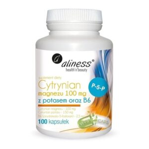 Cytrynian magnezu + potas + B6 100 kapsułek Aliness