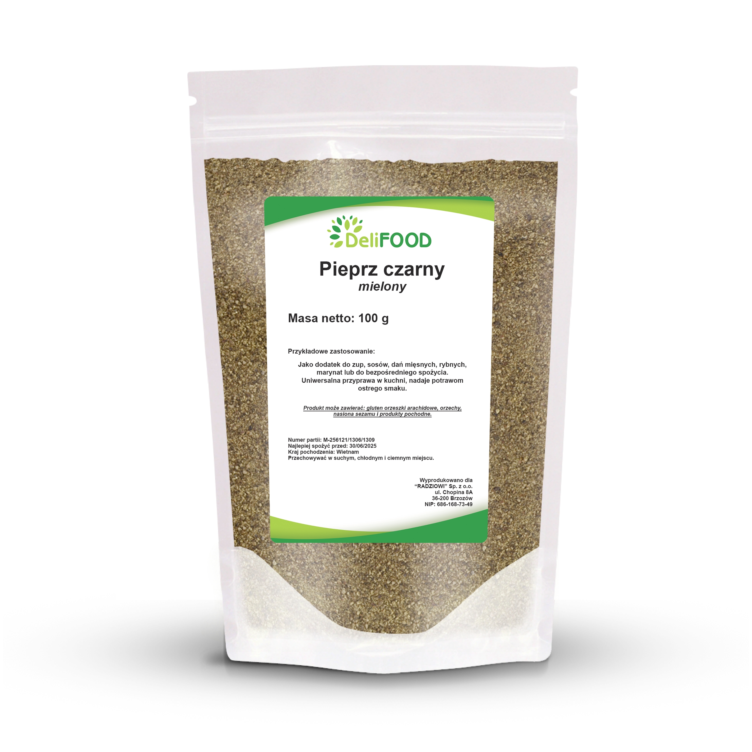 Pieprz czarny mielony - 100g