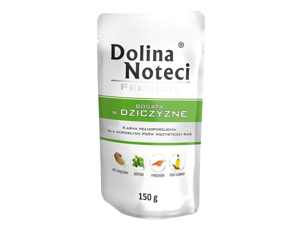 Mokra karma dla psa PREMIUM BOGATA w DZICZYZNĘ 150g