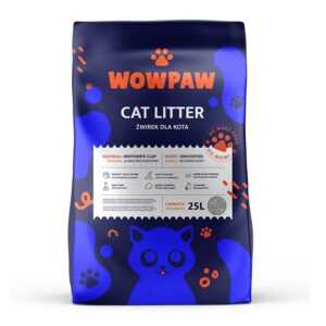 WowPaw Żwirek bentonitowy bezzapachowy 25l