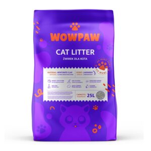 WowPaw Żwirek bentonitowy lawendowy 25l