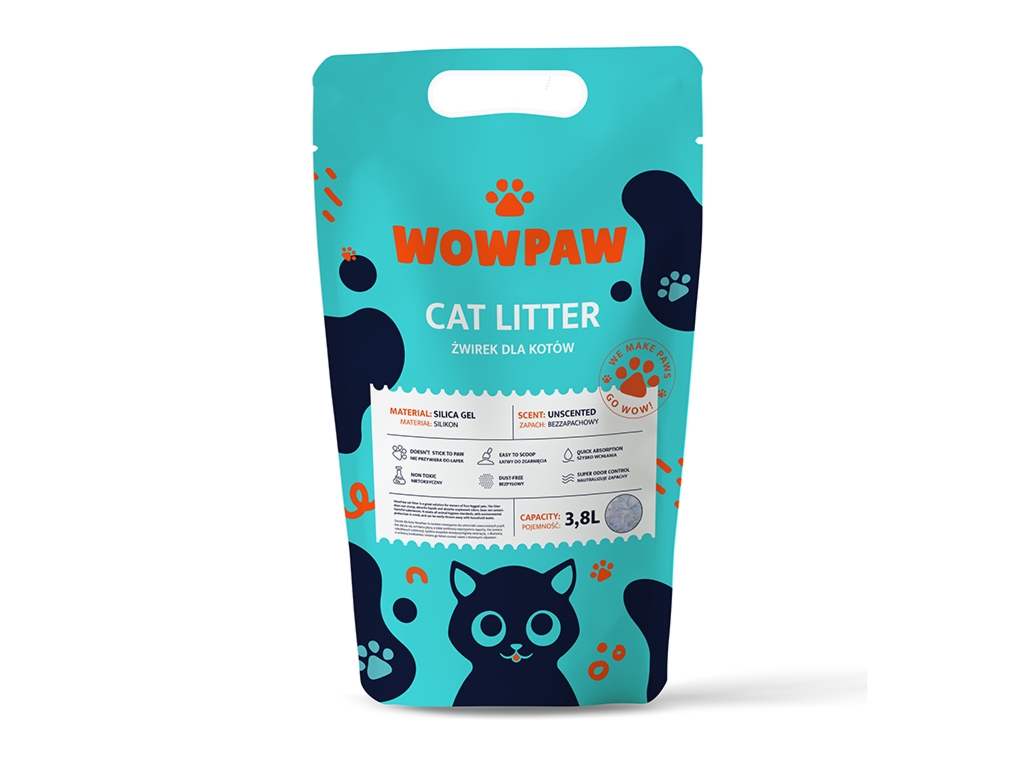 WowPaw Żwirek silikonowy bezzapachowy 3,8L