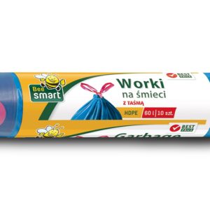 Worki na śmieci z taśmą 60L 10 sztuk