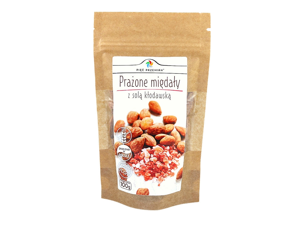 Prażone migdały z solą kłodawską 100g