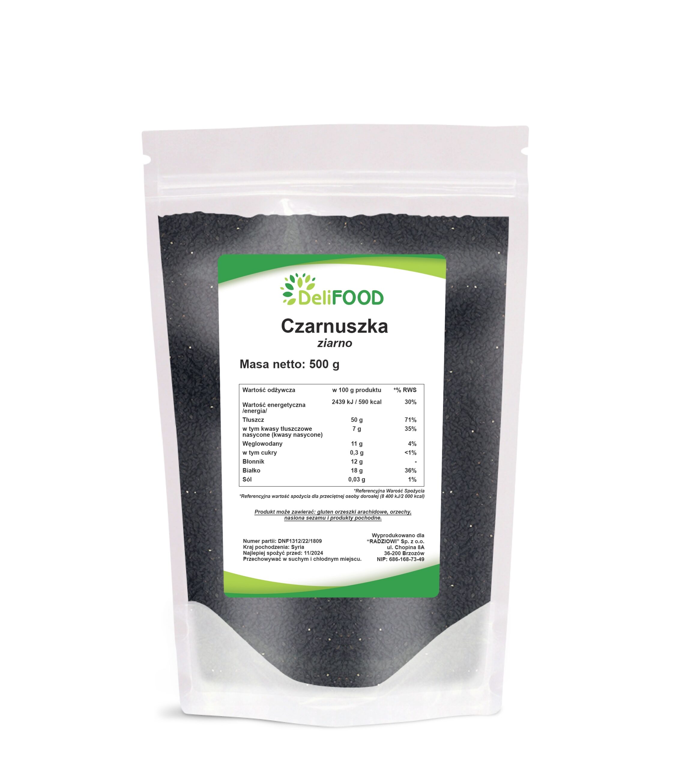 Czarnuszka nasiona 500g