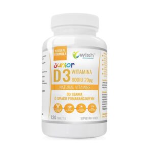 Witamina D3 JUNIOR 800IU 120 tabletek do ssania - WISH