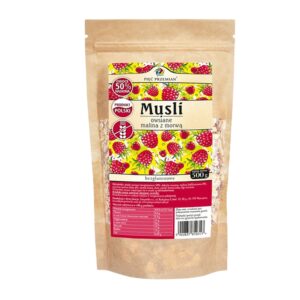 Musli owsiane bezglutenowe malina z morwą 500g Pięć Przemian