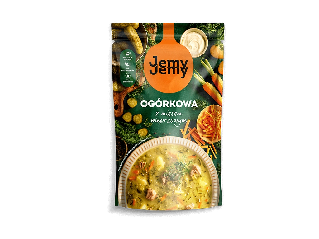 Zupa ogórkowa z mięsem wieprzowym 450g