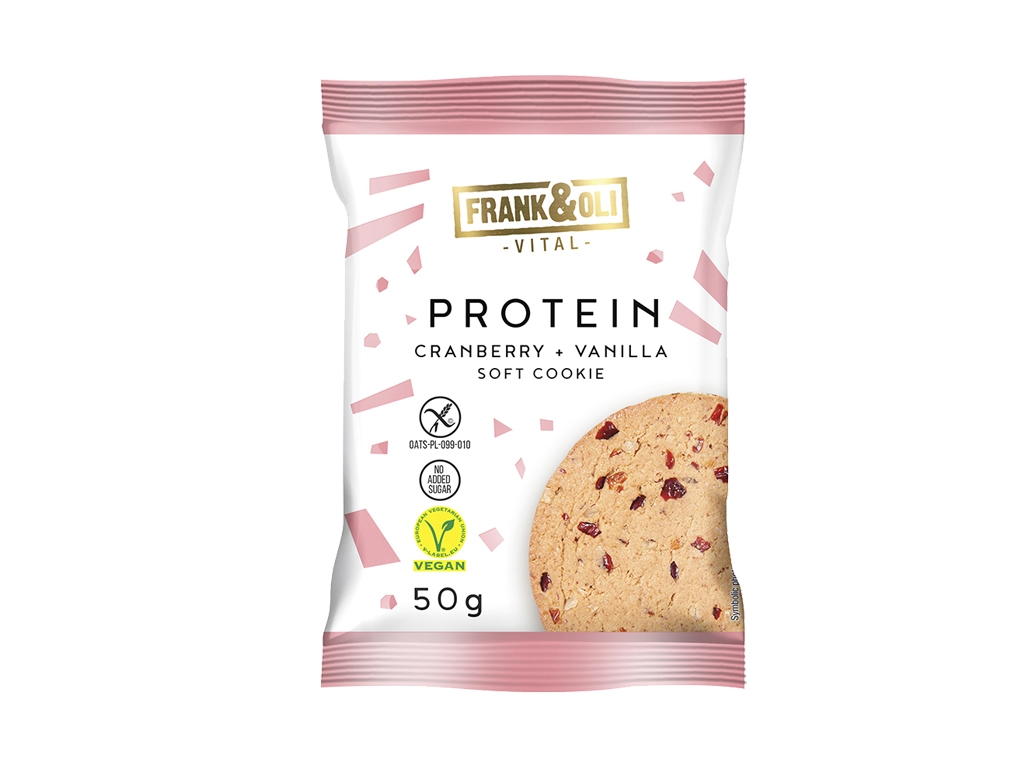 Ciasteczko proteinowe Żurawina i wanilia 50g