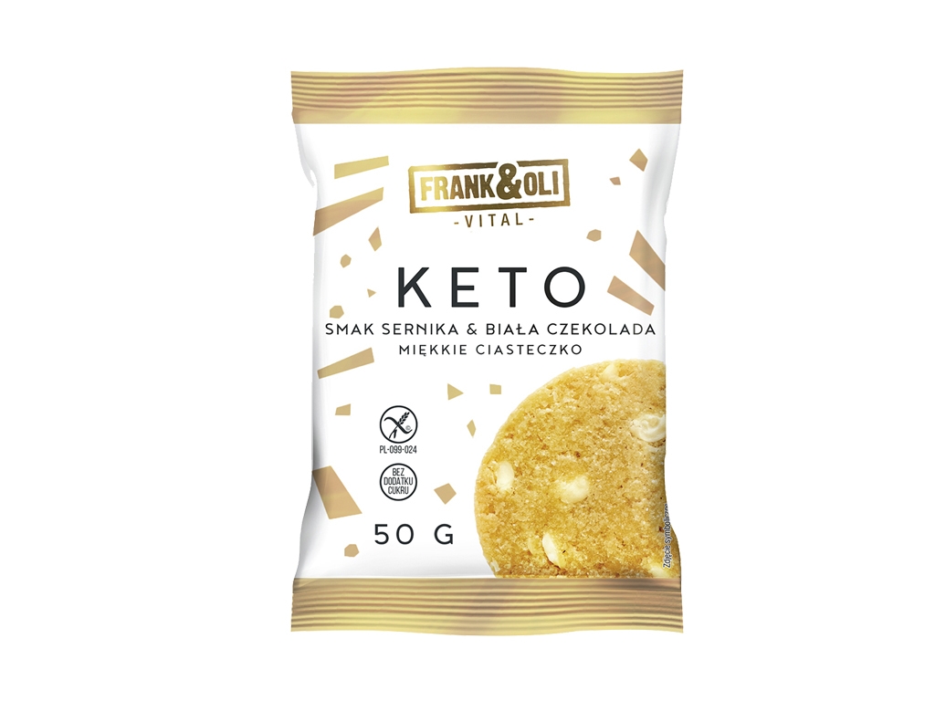 Ciasteczko KETO sernik i biała czekolada 50g