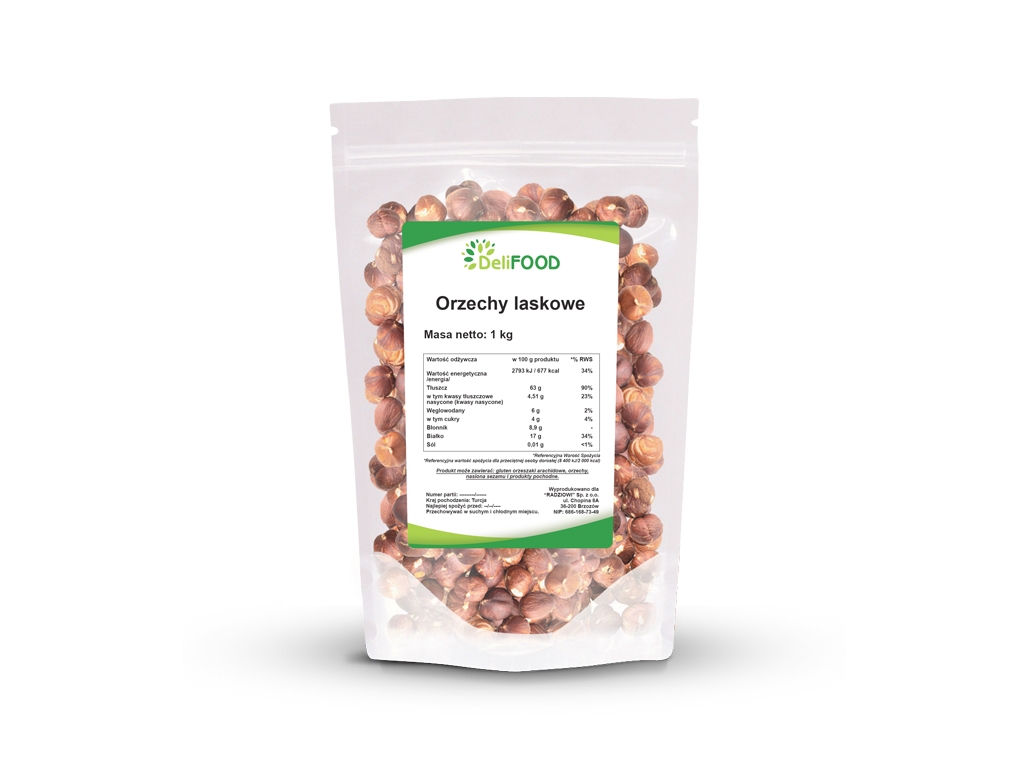 Orzechy laskowe łuskane 1 kg
