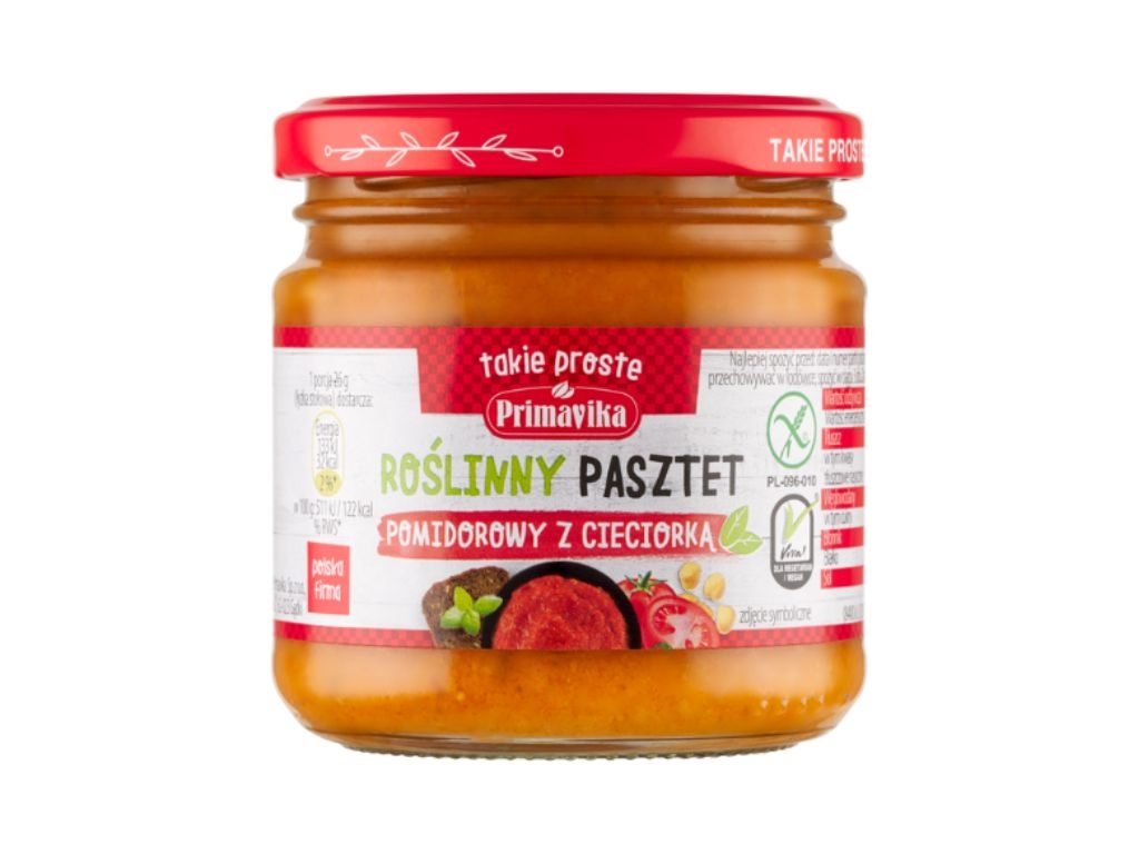 Pasztet pomidorowy z cieciorką pasta kanapkowa 160g