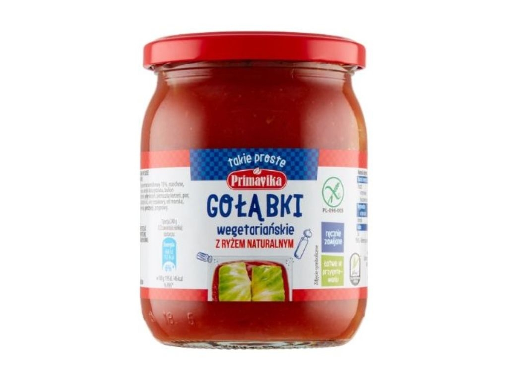 Gołąbki roślinne z ryżem naturalnym danie obiadowe 480g